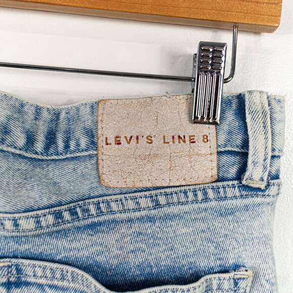 Levi's Line 8 Distressed Raw Hem Jeans Juniors Size 3 - Picture 3 of 15